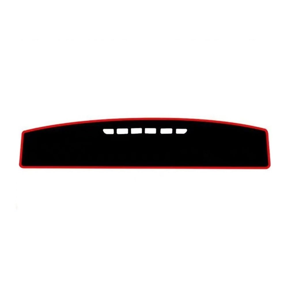 Auto Armaturenbretter Abdeckung Auto-Styling Für Great Wall Für GWM Für TANK 300 2021 2022 2023 2024 Armaturenbrettabdeckung Matte Dashpad Instrument Sonnenschutzdach Teppich(LHD,Black(Red Edge)) von SISIFEIER