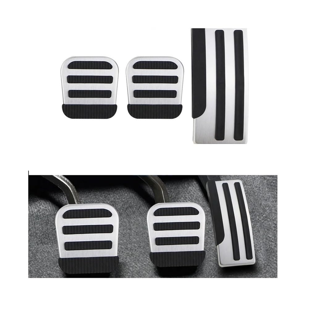 Pedale Abdeckung AT MT Auto-Pedalabdeckung Gaspedal Bremse Kupplung Pedalabdeckung Bilpedal-Pad Für N&issan Für Navara NP300 2007–2021(MT 3PCS) von SISIFEIER