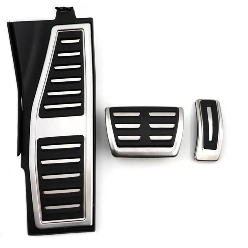 Pedale Abdeckung Edelstahl AT Auto Pedale Für A8 Für D5 2018 2019 2020 2021 2022 Gaspedal Bremse Kein Bohren Nicht-slip Pedal Abdeckung Teile(3PCS) von SISIFEIER