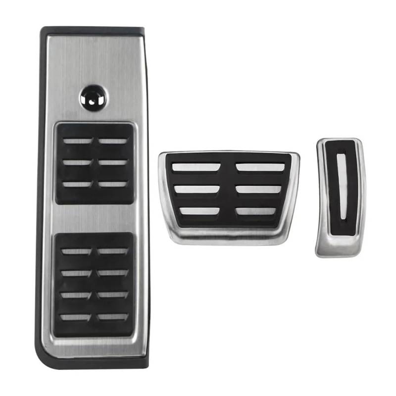 Pedale Abdeckung Für A4 B9 Für A5 F5 2016-2023 Auto Pedale LHD Limousine Avant Sport Gas Brems Fußstütze Pedal Abdeckung Edelstahl(AT with rest) von SISIFEIER