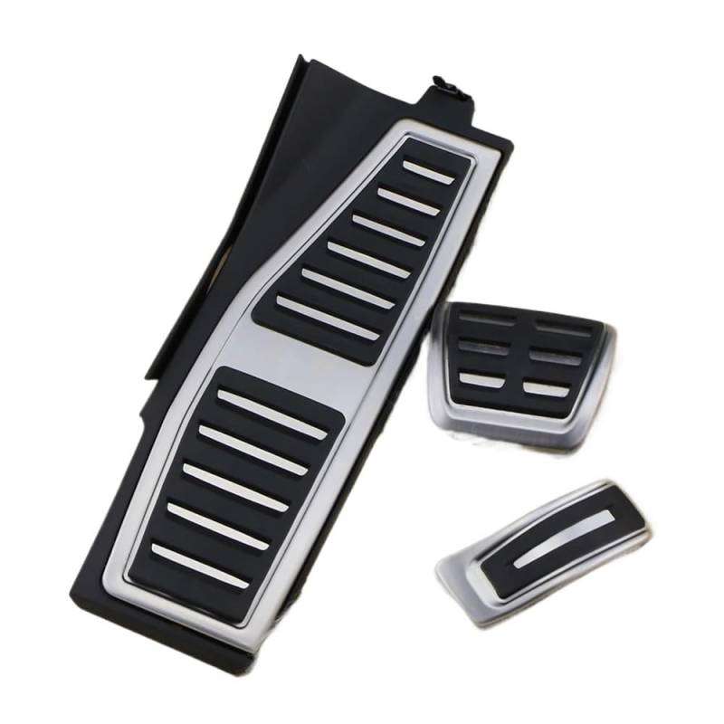 Pedale Abdeckung Für A8 Für D5 S8 5H 2019 2020 Edelstahl Sport Fußstütze Kraftstoff Bremspedal Platte Abdeckung Set AT(AT with rest) von SISIFEIER