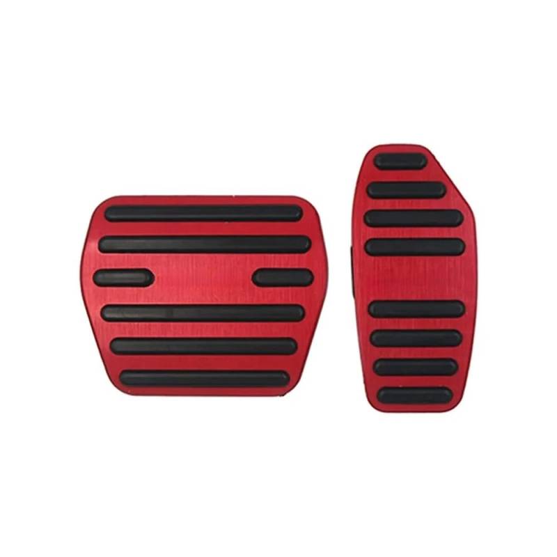 Pedale Abdeckung Für N&issan Für Kicks SV P15 2018-2024 Auto Fuß Pedale Gaspedal Nicht-slip Kraftstoff Bremse Kein Bohren Legierung Abdeckungen(Red) von SISIFEIER