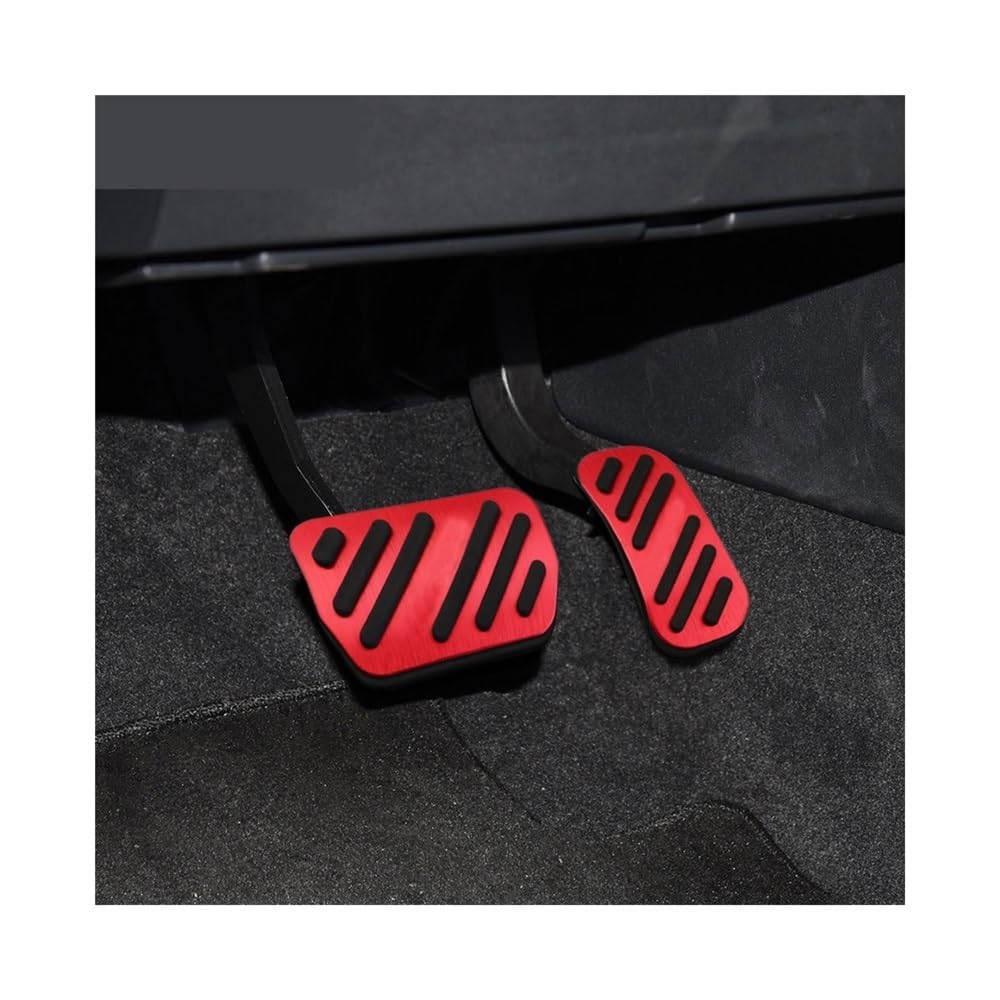 Pedale Abdeckung Für Toy&ota Für Hilux Revo 2015 2016 2017 2018 2019 2020 2021 AT Pedal Auto Gaspedal Bremspedale Abdeckung Fall Pads(Red) von SISIFEIER