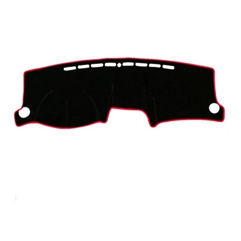 SISIFEIER Auto Armaturenbretter Abdeckung Auto Armaturenbrett Abdeckung Matte Pad Dash Sonnenschutz Teppich Für Kia Für Sportage 2004 2005 2006 2007 2008 2009 2010(LHD,Black(Red Edge)) von SISIFEIER