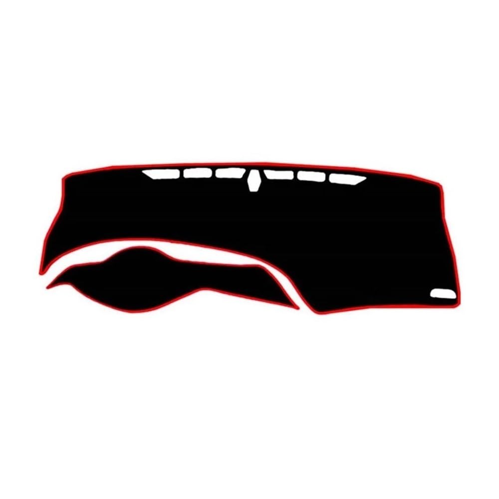 SISIFEIER Auto Armaturenbretter Abdeckung Auto Styling Für Hon┐da Für Civic 9th 2012 2013 2014 2015 Dashboard Abdeckung Dash Matte Pad Instrument Sonnenschutzdach Teppich(LHD,Black(Red Edge)) von SISIFEIER