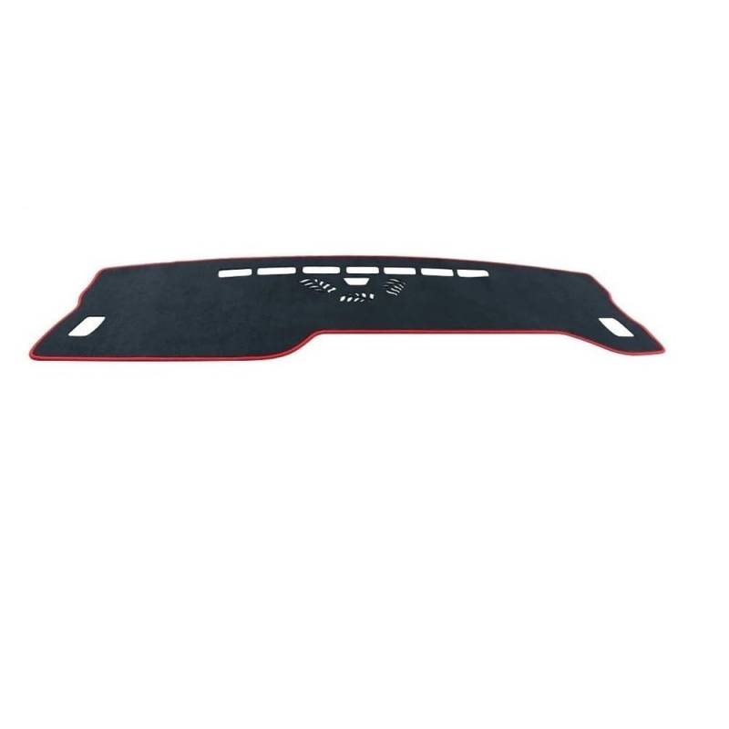 SISIFEIER Auto Armaturenbretter Abdeckung Für Chery Für Omoda C5 2022 2023 2024 Auto-Armaturenbrett-Abdeckung Armaturenbrett-Matte Sonnenschutz rutschfeste Unterlage(RHD Black Red) von SISIFEIER