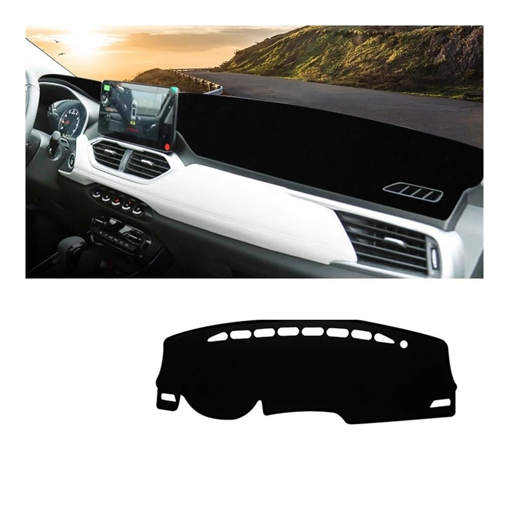 SISIFEIER Auto Armaturenbretter Abdeckung Für Chevr&olet Für Captiva 2019 2020 2021 2022 2023 Auto Dashboard Abdeckung Dash Matte Sonnenschutz Nicht-Slip Pad(A Black Side) von SISIFEIER