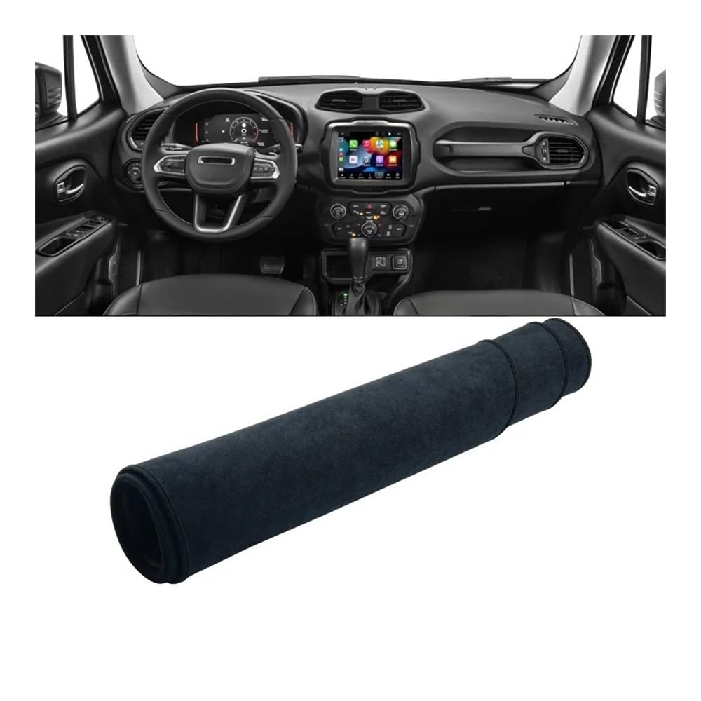 SISIFEIER Auto Armaturenbretter Abdeckung Für J&eep Für Renegade 2015 2016 2017 2018 2019 2020 2021 2022 2023 Auto Dashboard Abdeckung Dash Matte Sonnenschutz Nicht-Slip Pad(B Black) von SISIFEIER