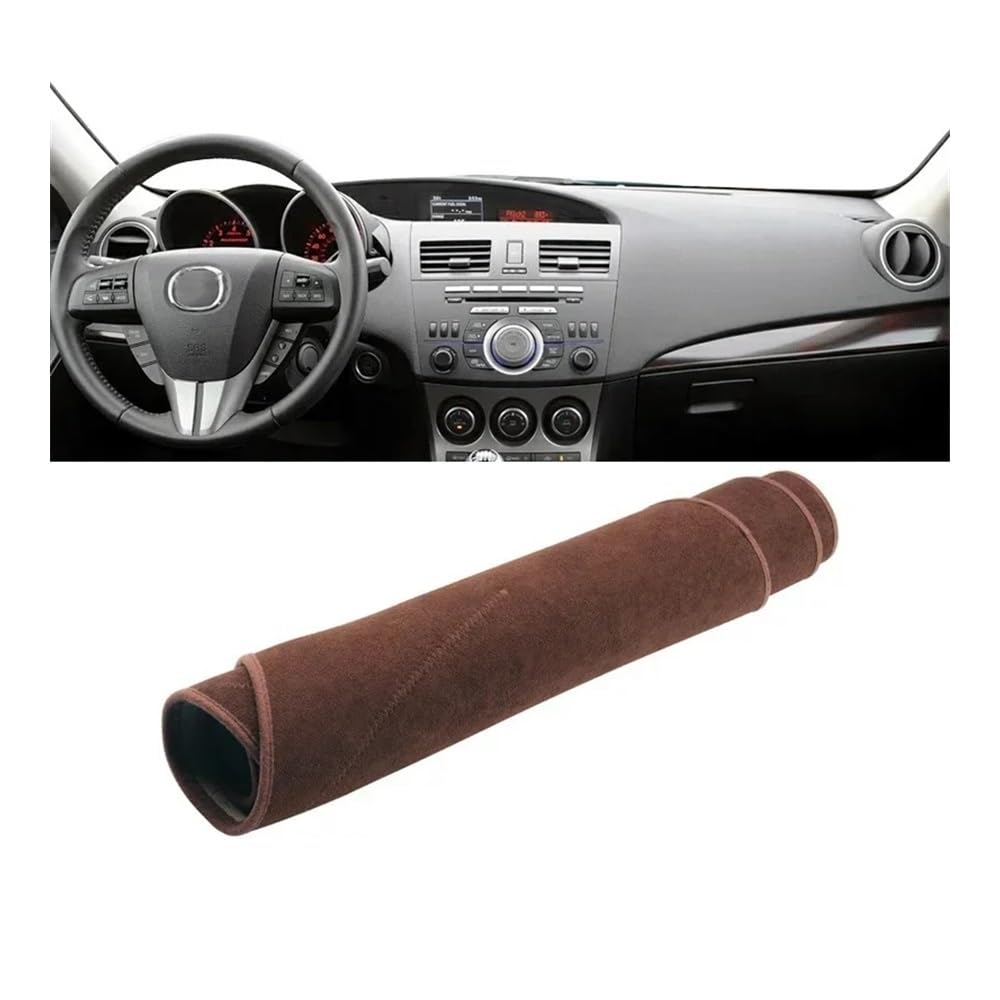 SISIFEIER Auto Armaturenbretter Abdeckung Für Maz&da 3 Für M3 BL Axela 2010 2011 2012 2013 Auto Dashboard Abdeckung Dash Matte Sonnenschutz Nicht-Slip Pad(B Brown) von SISIFEIER