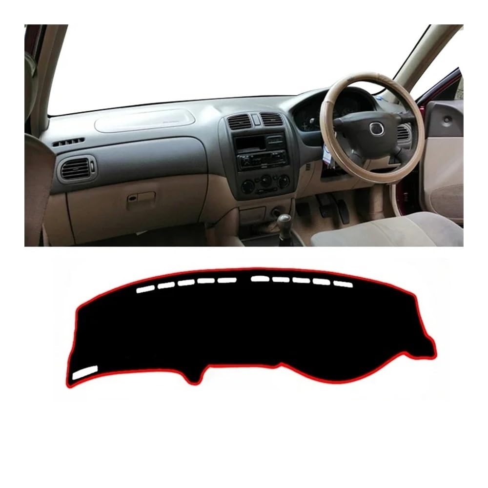 SISIFEIER Auto Armaturenbretter Abdeckung Für Maz&da Für Familie 323 BJ 1998 1999 2000 2001 2002 2003 Auto Dashboard Abdeckung Dash Matte Sonnenschutz Nicht-Slip Pad(RHD Red Side) von SISIFEIER