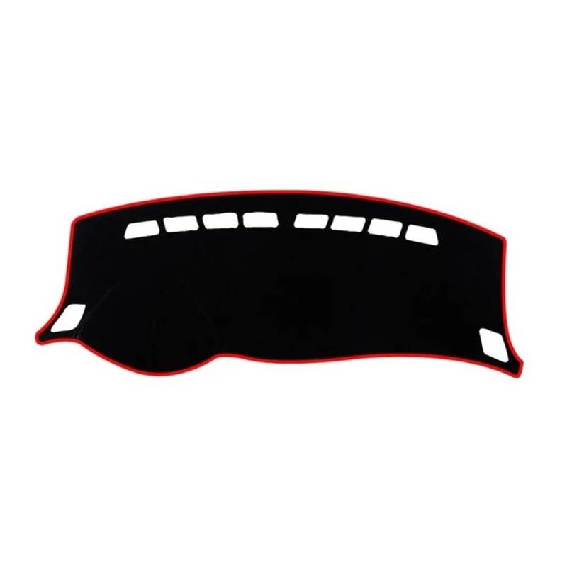 SISIFEIER Auto Armaturenbretter Abdeckung Für N&issan Für Sentra Für Sylphy Für Pulsar 2013-2018 2019 Auto Styling Dashboard Abdeckung Matte Dash Sonnenschutz Teppich(RHD,Black(Red Edge)) von SISIFEIER