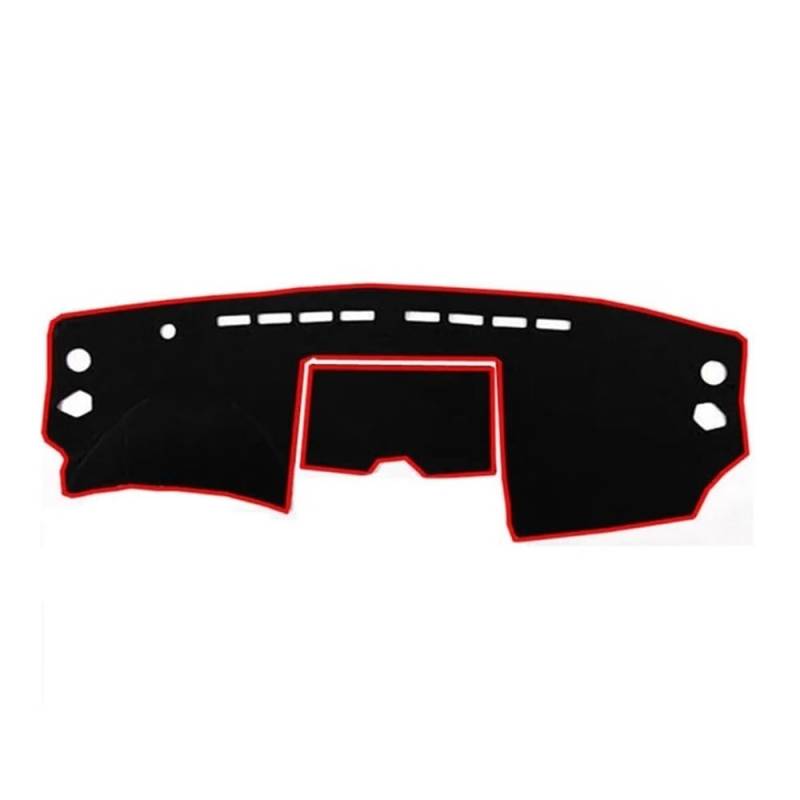 SISIFEIER Auto Armaturenbretter Abdeckung Für N&issan Für X-Trail T31 2008 2009 2010 2011 2012 2013 Auto Dashboard Abdeckung Matte Pad Dash Sonnenblende Teppich(RHD,Black(Red Edge)) von SISIFEIER