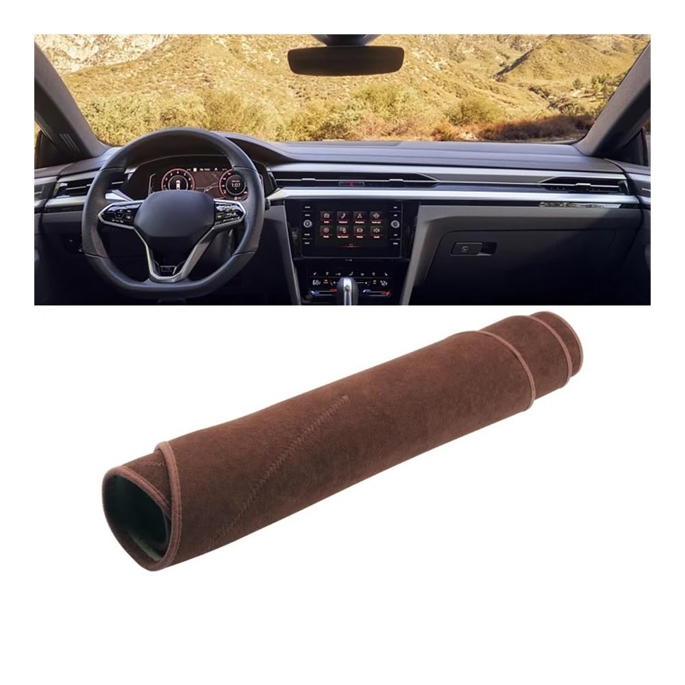 SISIFEIER Auto Armaturenbretter Abdeckung Für V&W Für Arteon 2017 2018 2019 2020 2021 2022 Auto Armaturenbrett Abdeckung Dash Matte Sonnenschutz rutschfeste Pad(Braun) von SISIFEIER