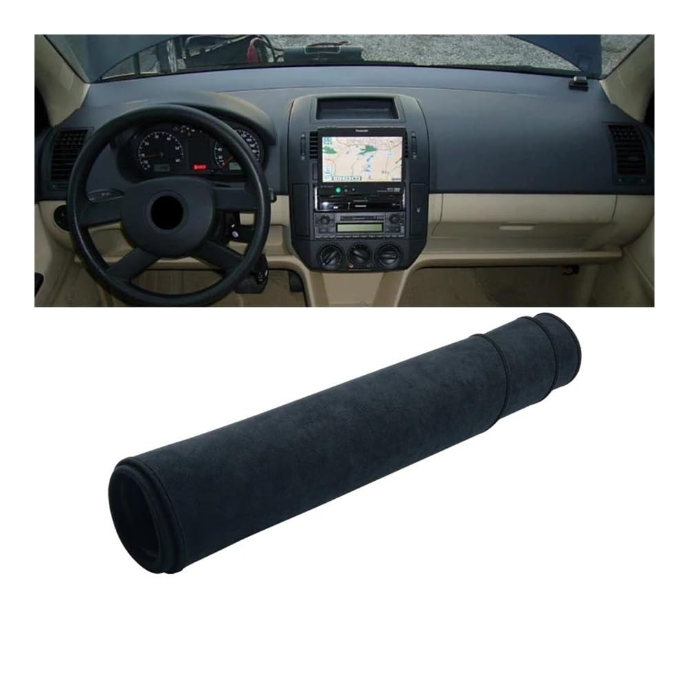 SISIFEIER Auto Armaturenbretter Abdeckung Für V&W Für Polo 9N 9N3 Für Polo MK4 2002 2003 2004 2005 2006 2007 2008 Auto Armaturenbrett Abdeckung Armaturenbrett Matte Sonnenschutz Pad(B Black) von SISIFEIER
