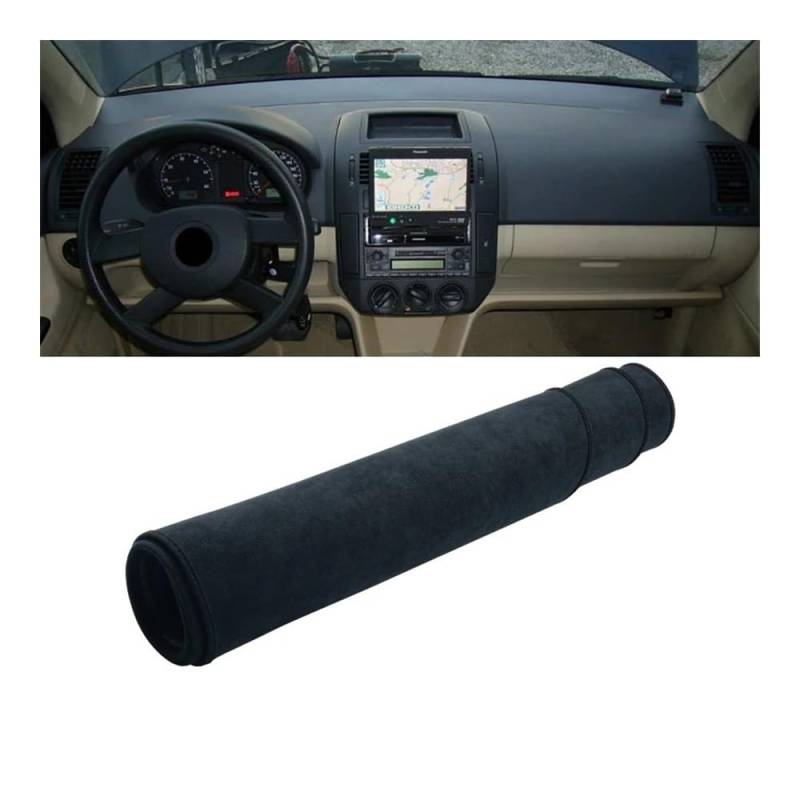 SISIFEIER Auto Armaturenbretter Abdeckung Für V&W Für Polo 9N 9N3 Für Polo MK4 2002 2003 2004 2005 2006 2007 2008 Auto Armaturenbrett Abdeckung Armaturenbrett Matte Sonnenschutz Pad(B Black) von SISIFEIER