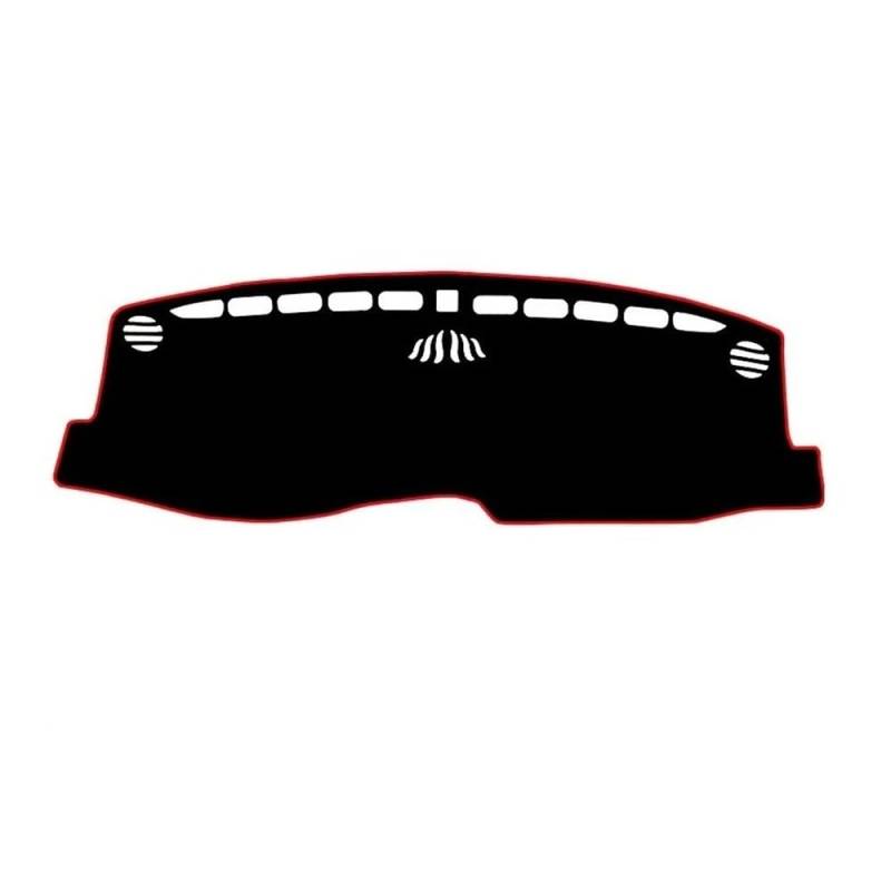 SISIFEIER Auto Armaturenbretter Abdeckung Für for&d Für Focus MK4 2018 2019 2020 2021 2022 2023 Auto Dashboard Abdeckung Matte Pad Anti-Glare Dashmat Sonnenschutz Teppich Teppich(RHD,Black(Red Edge)) von SISIFEIER