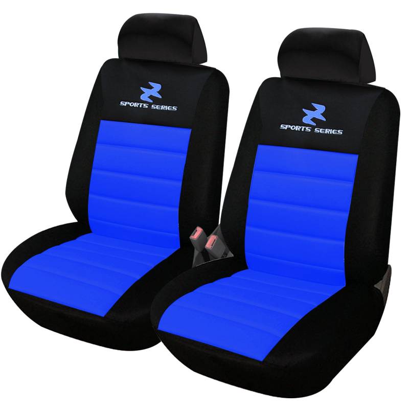 eSituro SCSC0074 2er Einzelsitzbezug universal Sitzbezüge für Auto Schonbezug Schoner Dicke gepolstert blau von eSituro