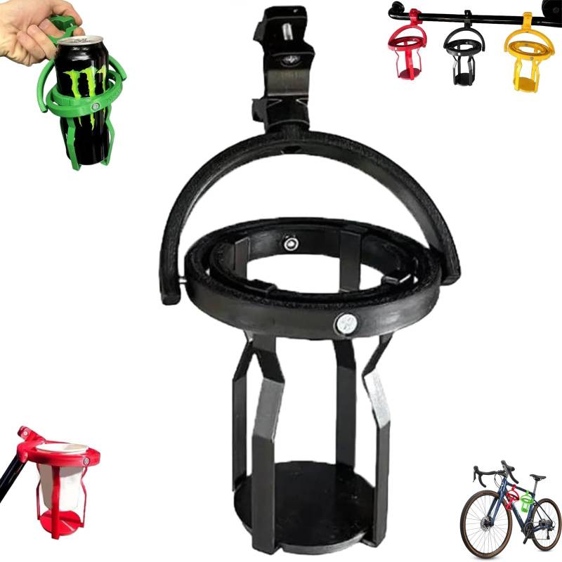 Gyroskopischer Getränkehalter,Gyroscopic Cup Holder,3D-Getränkehalter for Motorräder,kreativer Verstellbarer Motorrad -Getränkehalter ohne Verschüttung,Für Rollstühle,Autos,Fahrräder (Black) von SIUVEY