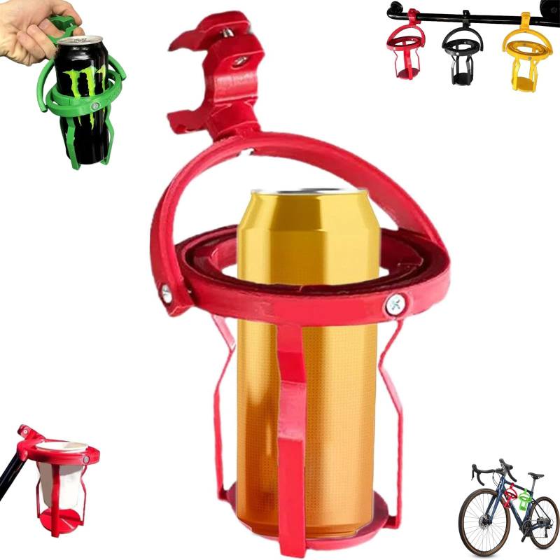 Gyroskopischer Getränkehalter,Gyroscopic Cup Holder,3D-Getränkehalter for Motorräder,kreativer Verstellbarer Motorrad -Getränkehalter ohne Verschüttung,Für Rollstühle,Autos,Fahrräder (red) von SIUVEY