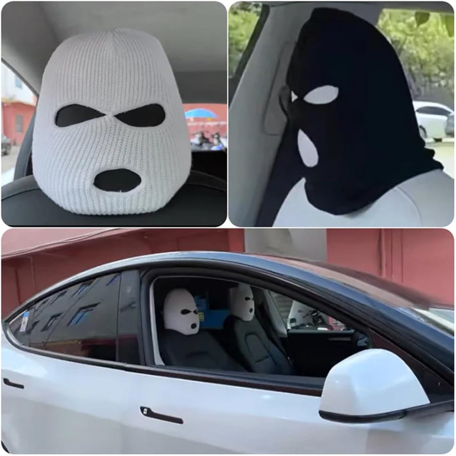 Personalisierte Lustige Mütze Für Autositz-Kopfbedeckung, 3-Löcher Strick Autositz Mütze, Auto Kopfstützenbezug Set, Vielseitigkeit Vordersitze Kopfabdeckung,Dekoratives Autozubehör (white,2pcs) Personalisierte Lustige Mütze Für Autositz-Kopfbedeckung, 3-Löcher Strick Autositz Mütze, Auto Kopfstützenbezug Set, Vielseitigkeit Vordersitze Kopfabdeckung,Dekoratives Autozubehör (white,2pcs) von SIUVEY
