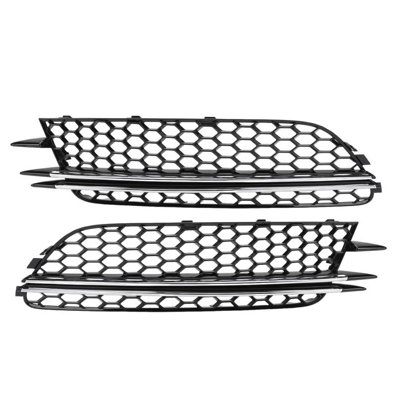 4G0807681 Mesh Style Fog Light Kühlergrill für C7 2012 Bis 2015, Sporty Look, Easy Installation mit OE -Nummern 4G0807681, 4G0807682, 4G0807681F, 4G0807682F (Chrom) von SIXRUN