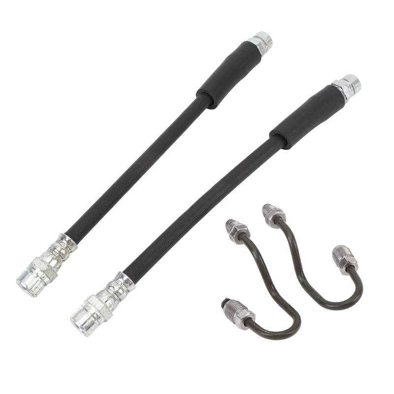 Hydraulikschlauch für Hinterradbremse, Set, Bremsleitung aus Metall und Gummi, Passend für Mk5 Mk6 ab 2003, mit 4 Clips, OE-Nummer 191611715 von SIXRUN