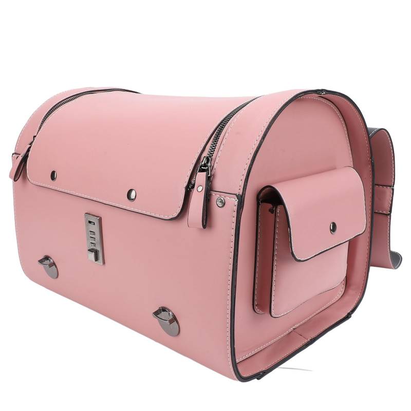 SIXRUN 29.5L Universal Motorcycle Tail Bag, Schnellfreisetzungs -Heck -Trunk -Gepäckbeutel mit Schloss, Modisches Design, Große Kapazität, Passt Roller, Elektrofahrzeuge an (PINK) von SIXRUN
