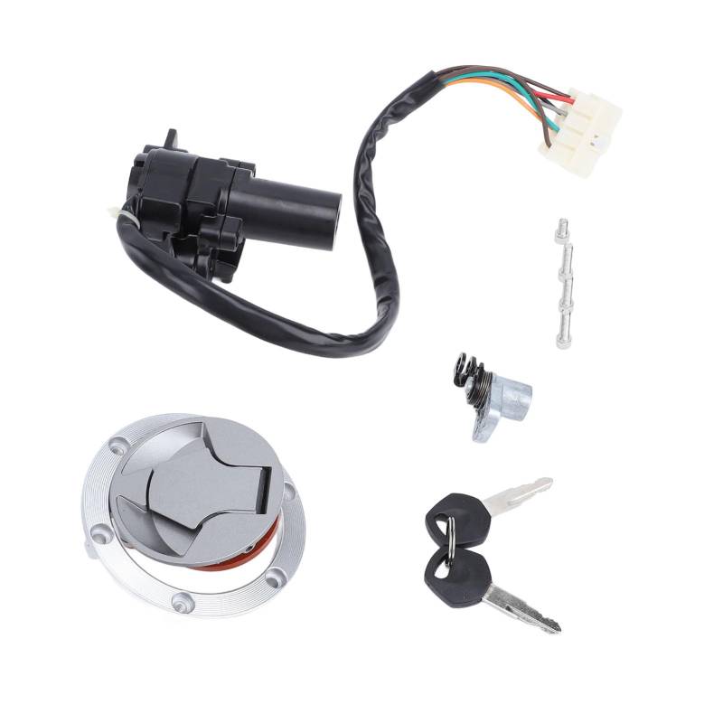 Zündschalter-Tankdeckelschloss-Set aus Metall, Hochwertiges ABS, Passend für 250R EX250J SE 2012, 300 EX300B ABS 2014–2015 von SIXRUN