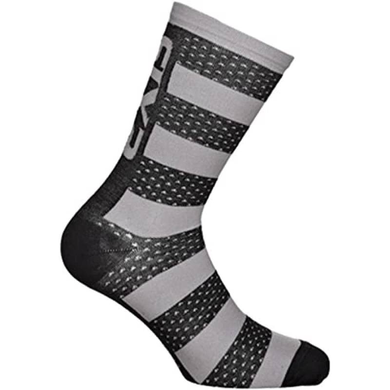 SIXS Luxury Merino Socken, Schwarz/Grau, Größe 35 von SIXS