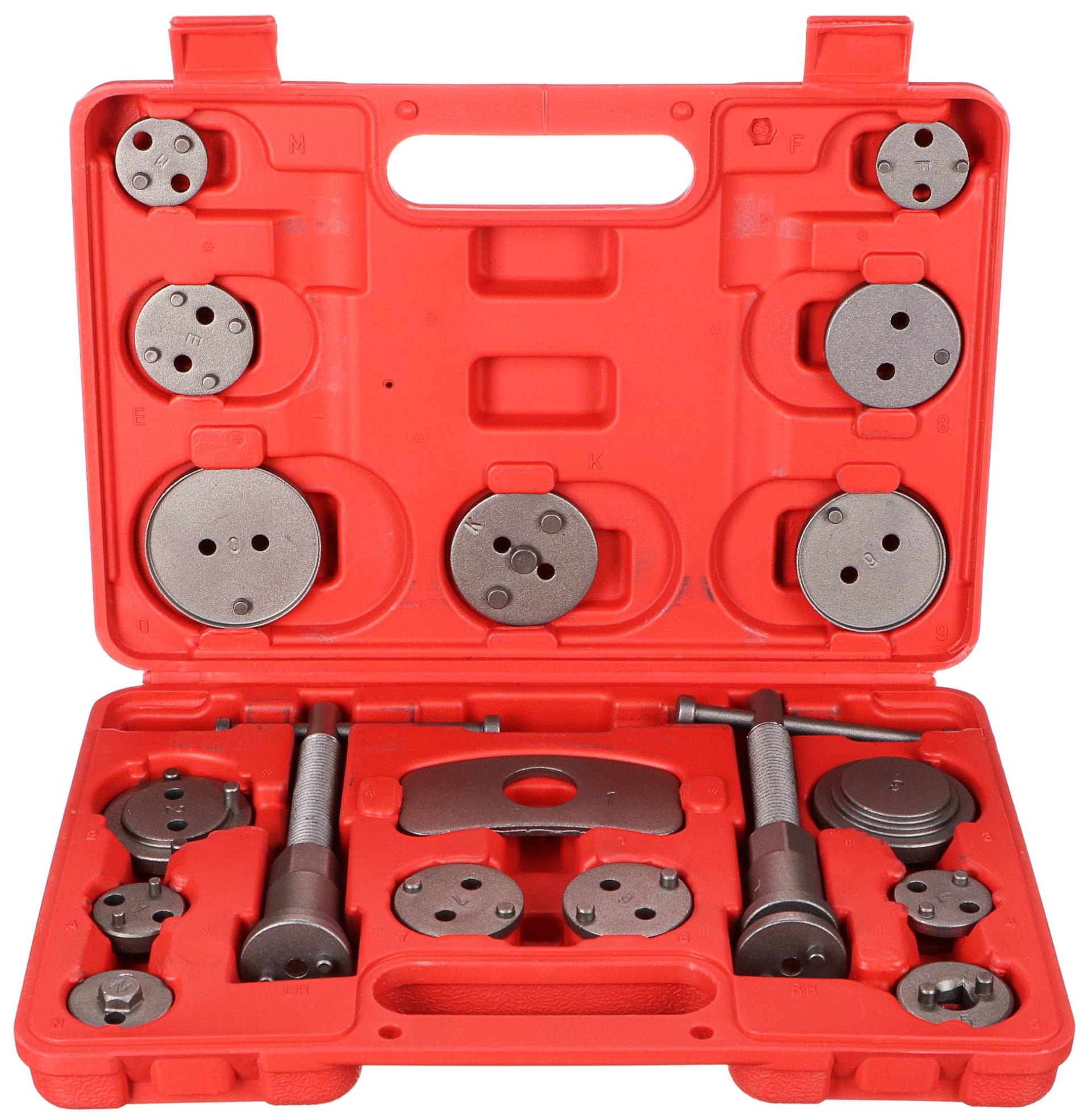 SIXTOL Brake Set 18 Bremskolbenrücksteller Set | 18tlg | Kunststoffkoffer | Rückstellwerkzeug zum des Bremskolben | Bremssattel Kolben Wind Zurück Tool Kit | KFZ Werkzeug | Bremse Instandsetzung von SIXTOL