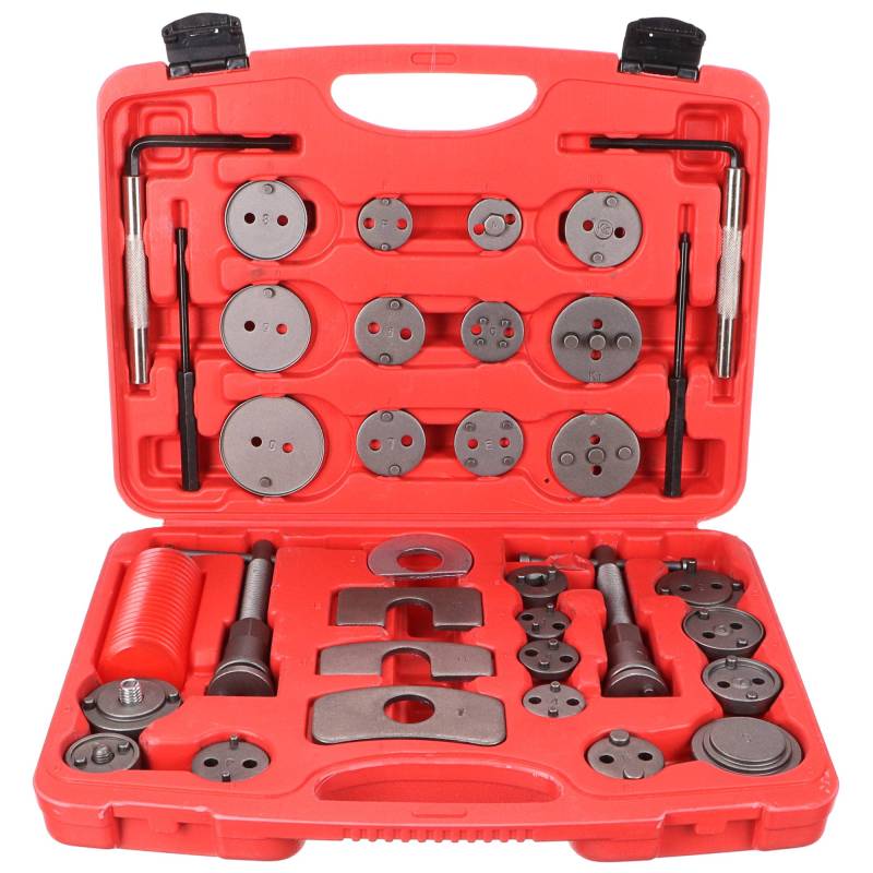 SIXTOL Brake Set 35 Bremskolbenrücksteller Set | 35tlg | Kunststoffkoffer | Rückstellwerkzeug zum des Bremskolben | Bremssattel Kolben Wind Zurück Tool Kit | KFZ Werkzeug | Bremse Instandsetzung von SIXTOL