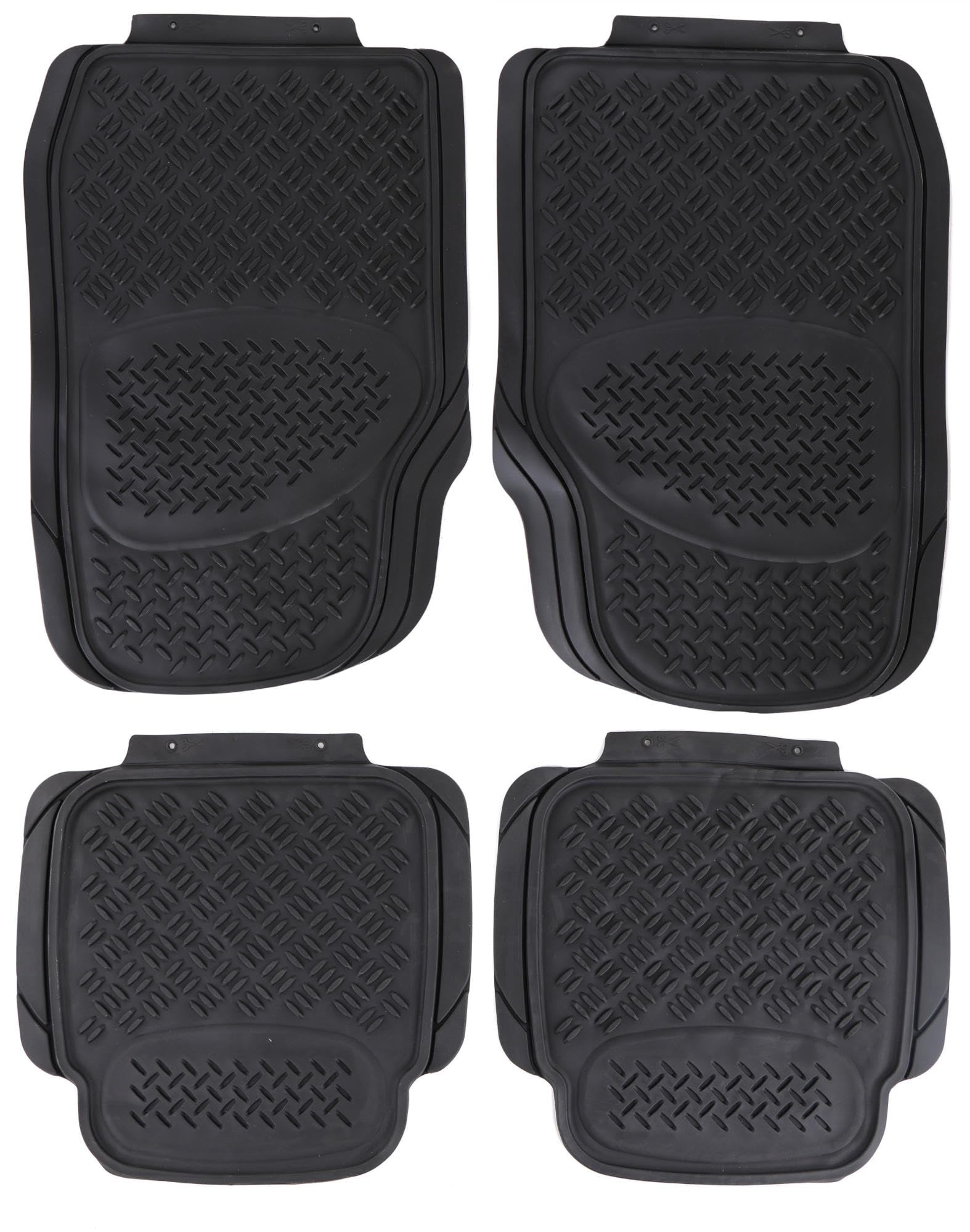 SIXTOL CAR MAT Uni Set 3 | Universelle Gummifußmatten | Komplettset | 4-teilig | Für Vorder- und Rücksitze | Zuschneidbar | Schutz vor Schmutz und Wasser | Schwarz SIXTOL CAR MAT Uni Set 3 | Universelle Gummifußmatten | Komplettset | 4-teilig | Für Vorder- und Rücksitze | Zuschneidbar | Schutz vor Schmutz und Wasser | Schwarz von SIXTOL