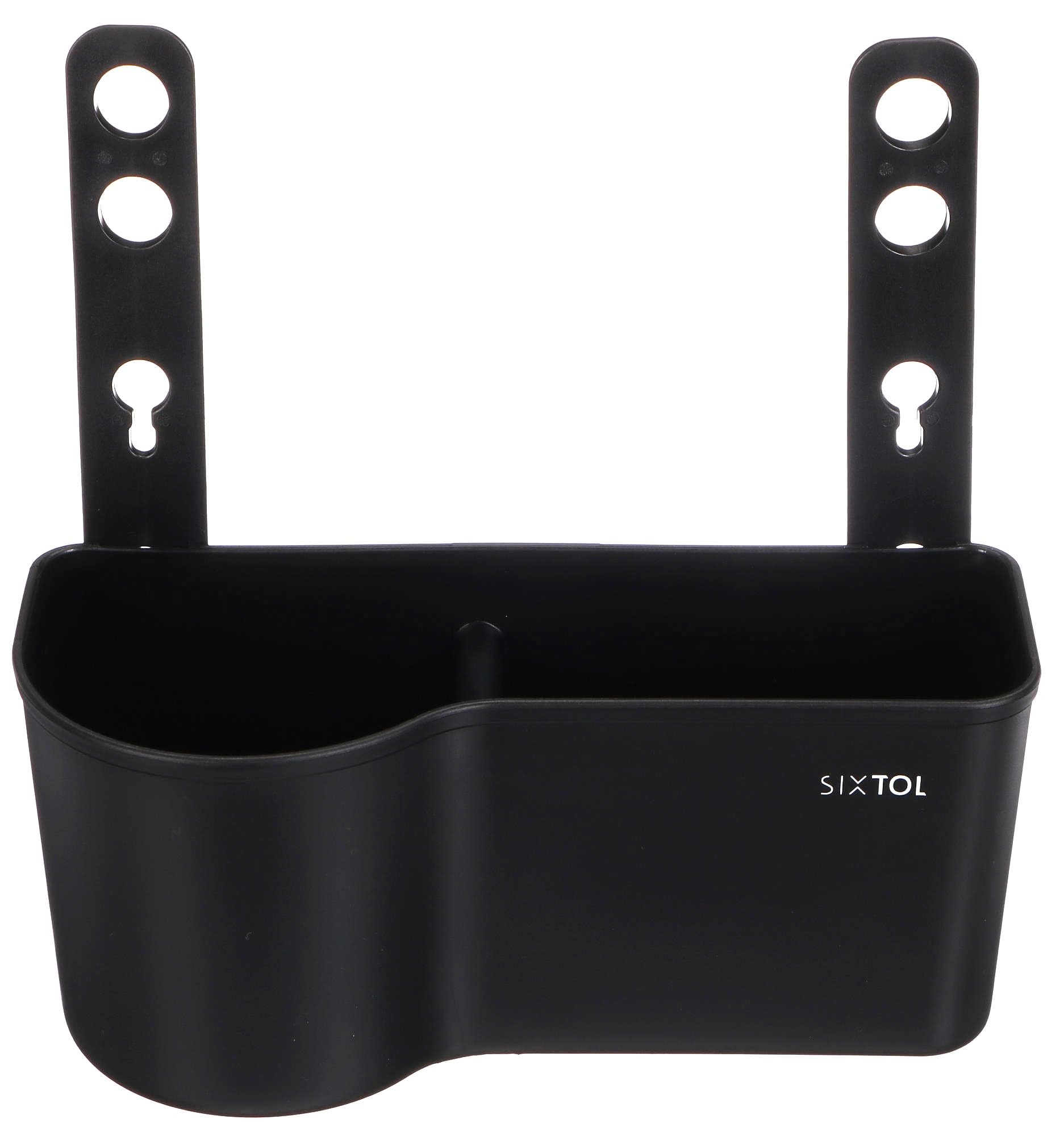 SIXTOL CAR Storage 1 | Kopfstütze Multifunktions-Organisator mit Becherhalter | Tissue-Box | Auto-Reise-Zubehör, schwarz von SIXTOL