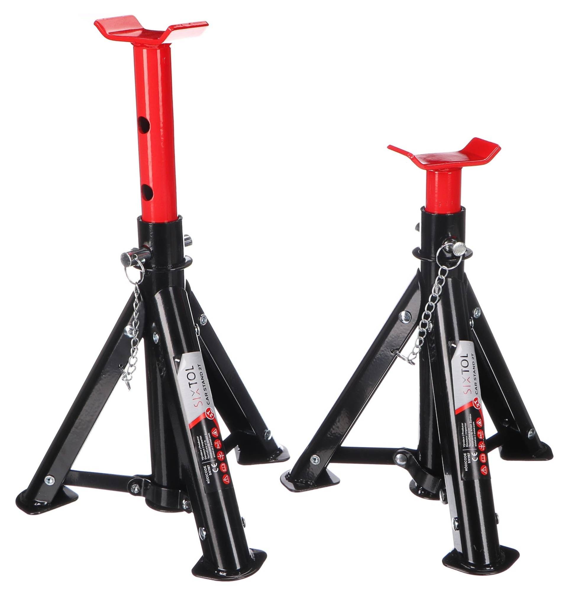 SIXTOL Mechanic CAR Stand 2T | Faltbare Kfz-Unterstellböcke | 2 Stück | Tragkraft 2 Tonnen | Höhenverstellbar | Kompakt und tragbar SIXTOL Mechanic CAR Stand 2T | Faltbare Kfz-Unterstellböcke | 2 Stück | Tragkraft 2 Tonnen | Höhenverstellbar | Kompakt und tragbar von SIXTOL