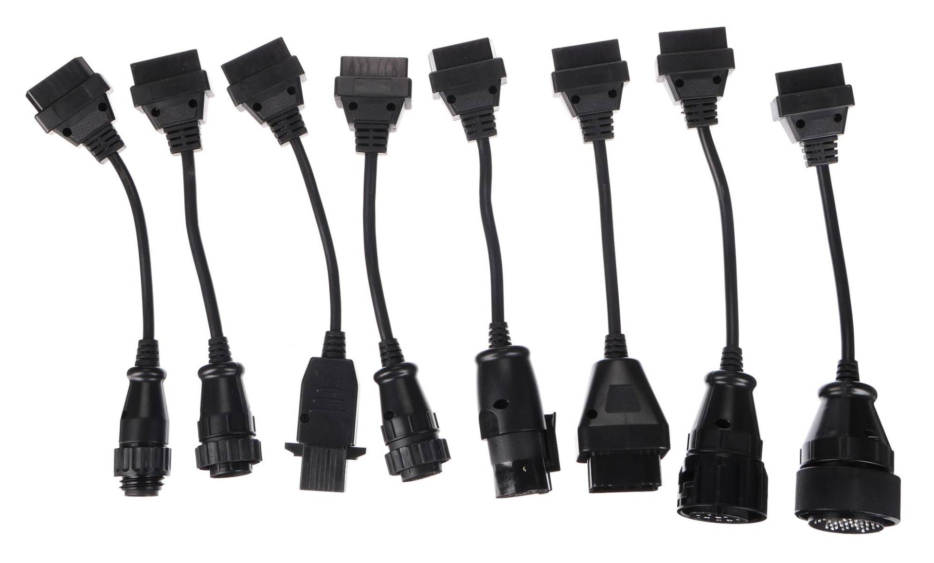SIXTOL Mechanic Cable Set 2 | OBD-II Reduzieradapter kompatibel mit LKW | Diagnosekabel-Set | Kompatibilität mit 16-Pin-Steckern | 8-teilig, Schwarz von SIXTOL