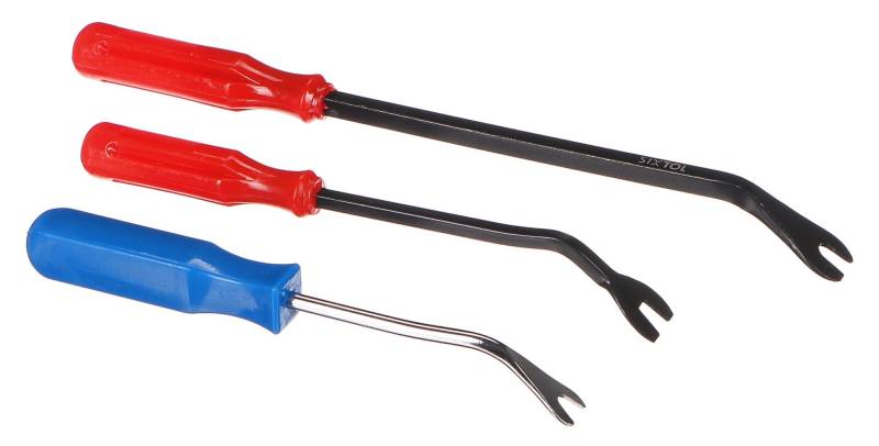 SIXTOL Mechanic Trim Set 3 Demontagewerkzeug Set | Innenverkleidung | Türverkleidung | Clipentferner | 3-teilig von SIXTOL
