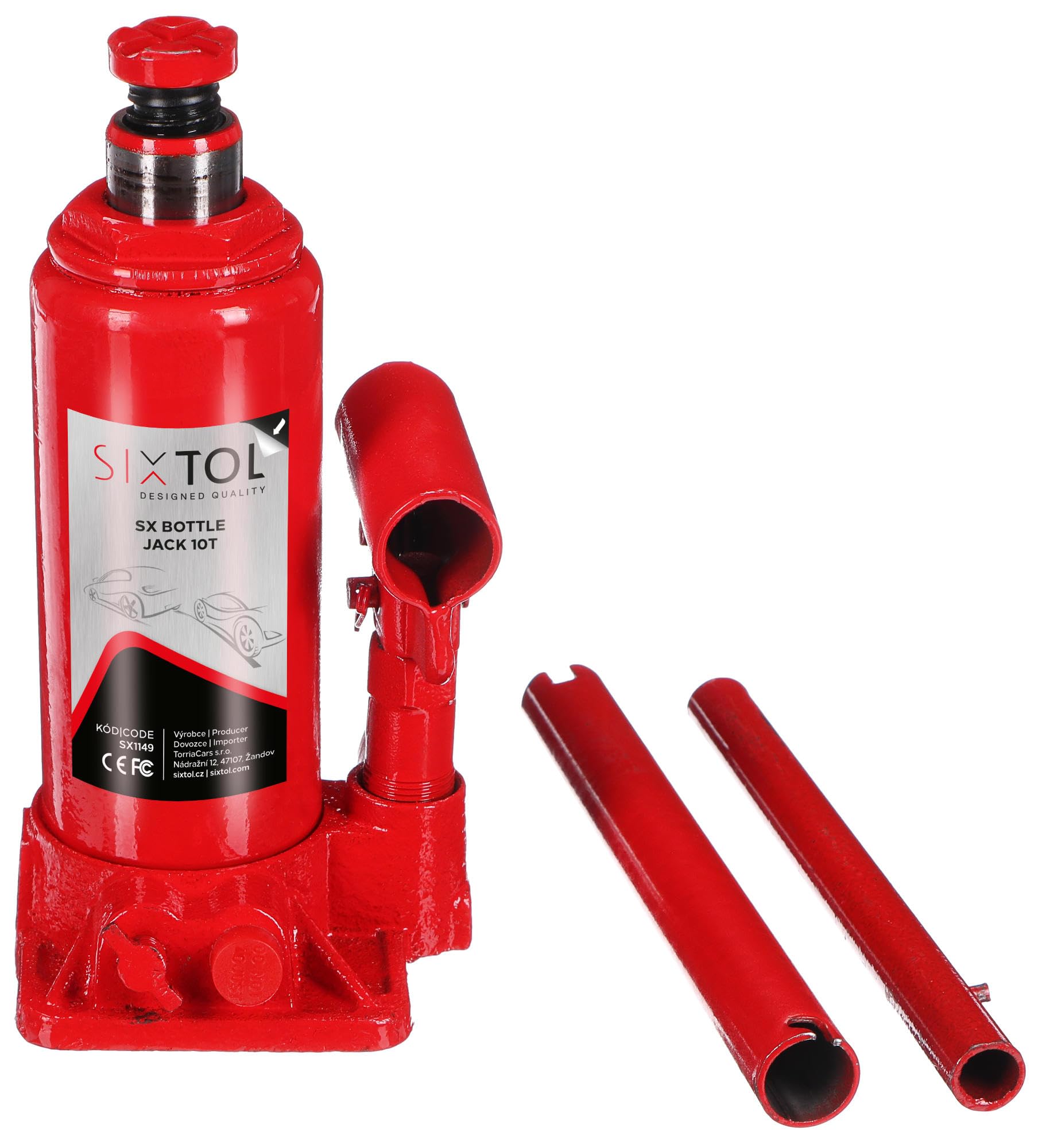 SIXTOL SX Bottle Jack 10T Hydraulischer Flaschen-Wagenheber, 10 t, Stempelwagenheber, Kompakt-Wagenheber SIXTOL SX Bottle Jack 10T Hydraulischer Flaschen-Wagenheber, 10 t, Stempelwagenheber, Kompakt-Wagenheber von SIXTOL