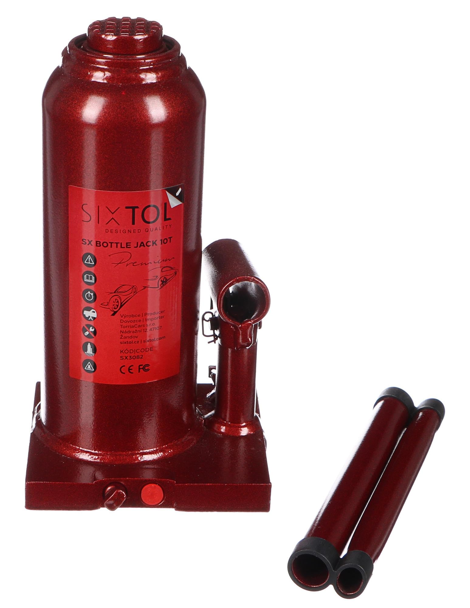 SIXTOL SX Bottle Jack Premium 10T | Hydraulischer Wagenheber | 10 Tonnen | Profiqualität | Vollverschweißte Konstruktion SIXTOL SX Bottle Jack Premium 10T | Hydraulischer Wagenheber | 10 Tonnen | Profiqualität | Vollverschweißte Konstruktion von SIXTOL