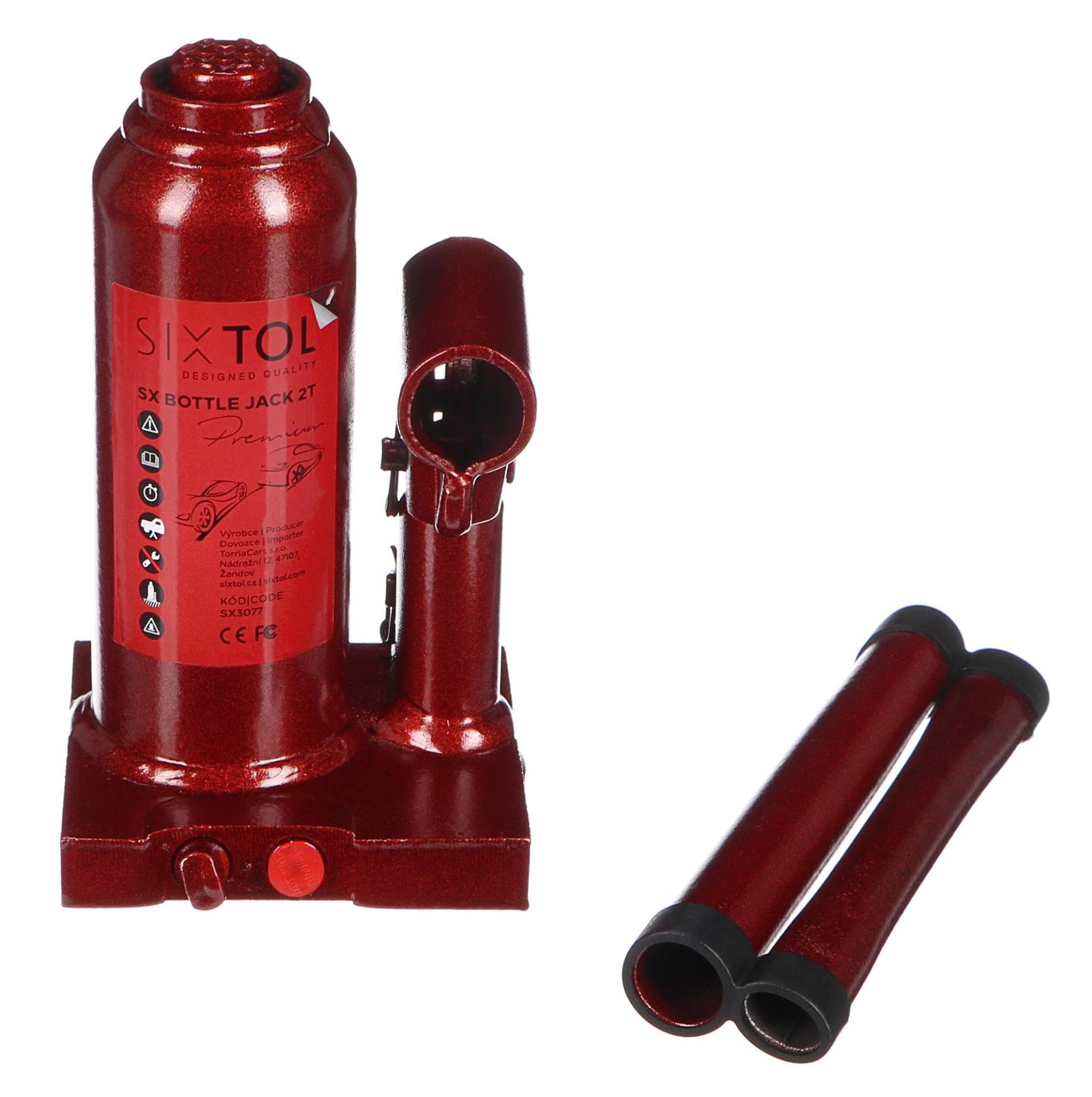 SIXTOL SX Bottle Jack Premium 2T | Hydraulischer Wagenheber | 2 Tonnen | Profiqualität | Vollverschweißte Konstruktion SIXTOL SX Bottle Jack Premium 2T | Hydraulischer Wagenheber | 2 Tonnen | Profiqualität | Vollverschweißte Konstruktion von SIXTOL