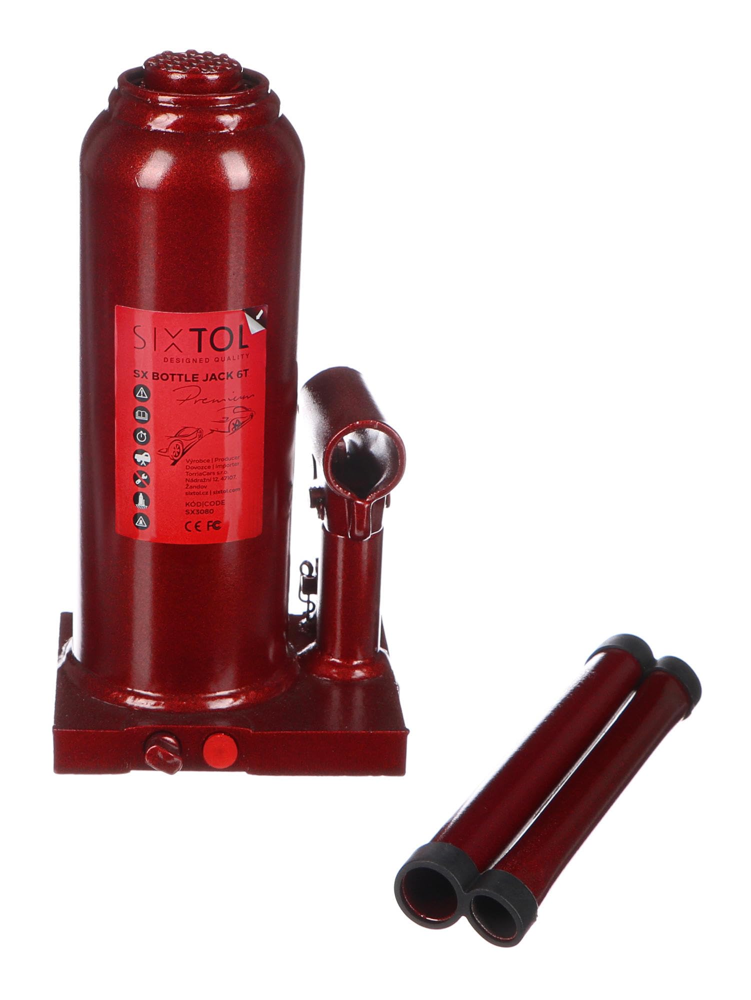SIXTOL SX Bottle Jack Premium 6T | Hydraulischer Wagenheber | 6 Tonnen | Profiqualität | Vollverschweißte Konstruktion SIXTOL SX Bottle Jack Premium 6T | Hydraulischer Wagenheber | 6 Tonnen | Profiqualität | Vollverschweißte Konstruktion von SIXTOL