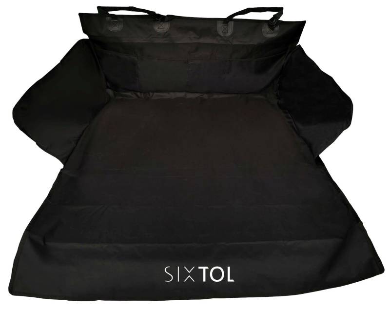 SIXTOL Trunk Cover PRO Kofferraumschutz mit Ladekantenschutz | Wasserabweisend & pflegeleicht | Kompatibel mit Allen Autos | Aus Polyester + PVC | Farbe schwarz von SIXTOL