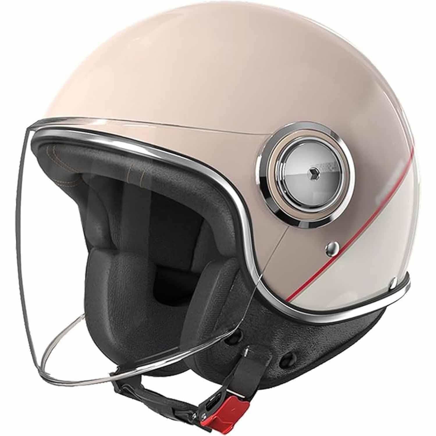 3/4-Retro-Helm Für Erwachsene, Halboffener Motorradhelm, ECE-Geprüft, Vintage-Helm Für Elektroroller Mit Visier, Leichter, Atmungsaktiver Helm Mit Schnellverschluss Für Moped 2 3/4-Retro-Helm Für Erwachsene, Halboffener Motorradhelm, ECE-Geprüft, Vintage-Helm Für Elektroroller Mit Visier, Leichter, Atmungsaktiver Helm Mit Schnellverschluss Für Moped 2 von SJAPEX