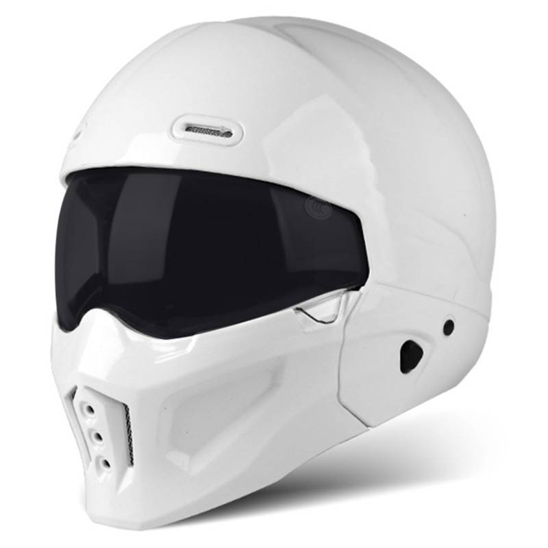 Integralhelm Motorradhelm Retro Personality Road Kombihelm ECE-Zulassung Retro Jethelm Mopedhelm Rollerhelm Für Erwachsene Männer Frauen 6,XXL von SJAPEX
