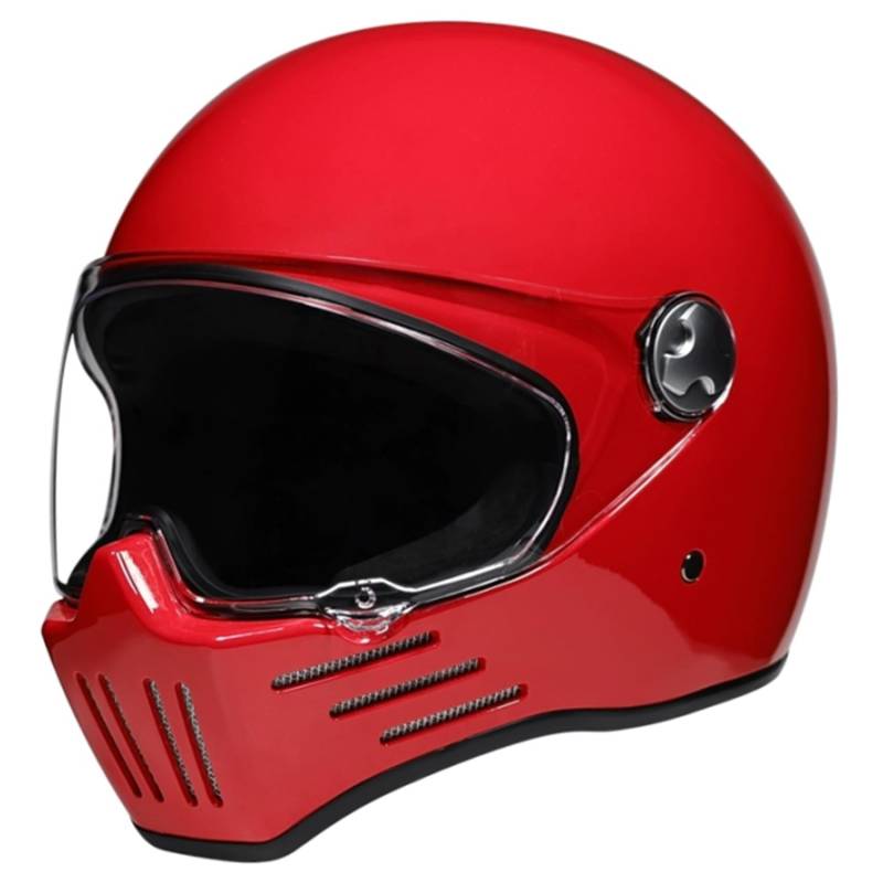 Integralhelm Vintage Motorrad ECE-Geprüft Motorrad Roller Retro Classic Crash Racing Rally Touring Helm 6,XXL von SJAPEX