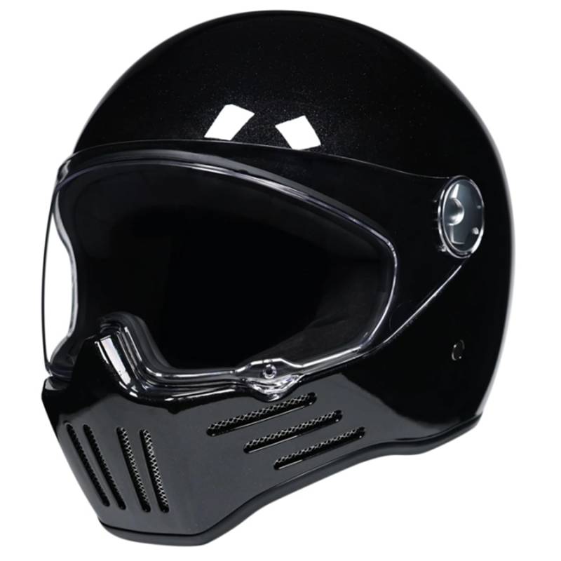 Integralhelm Vintage Motorrad ECE-Geprüft Motorrad Roller Retro Classic Crash Racing Rally Touring Helm 9,L von SJAPEX