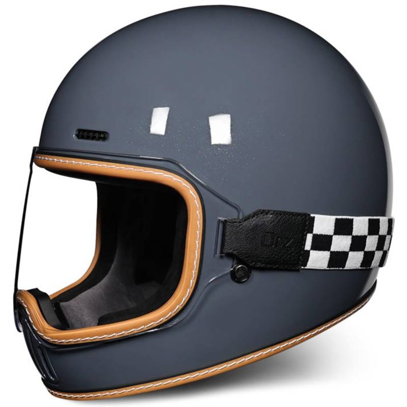 Integralhelm Vintage Motorrad Roller Retro Klassisch Crash Racing Rally Touring ECE-Geprüfter Helm Rollerhelme ATV UTV Unisex-Erwachsene 1,XXL von SJAPEX