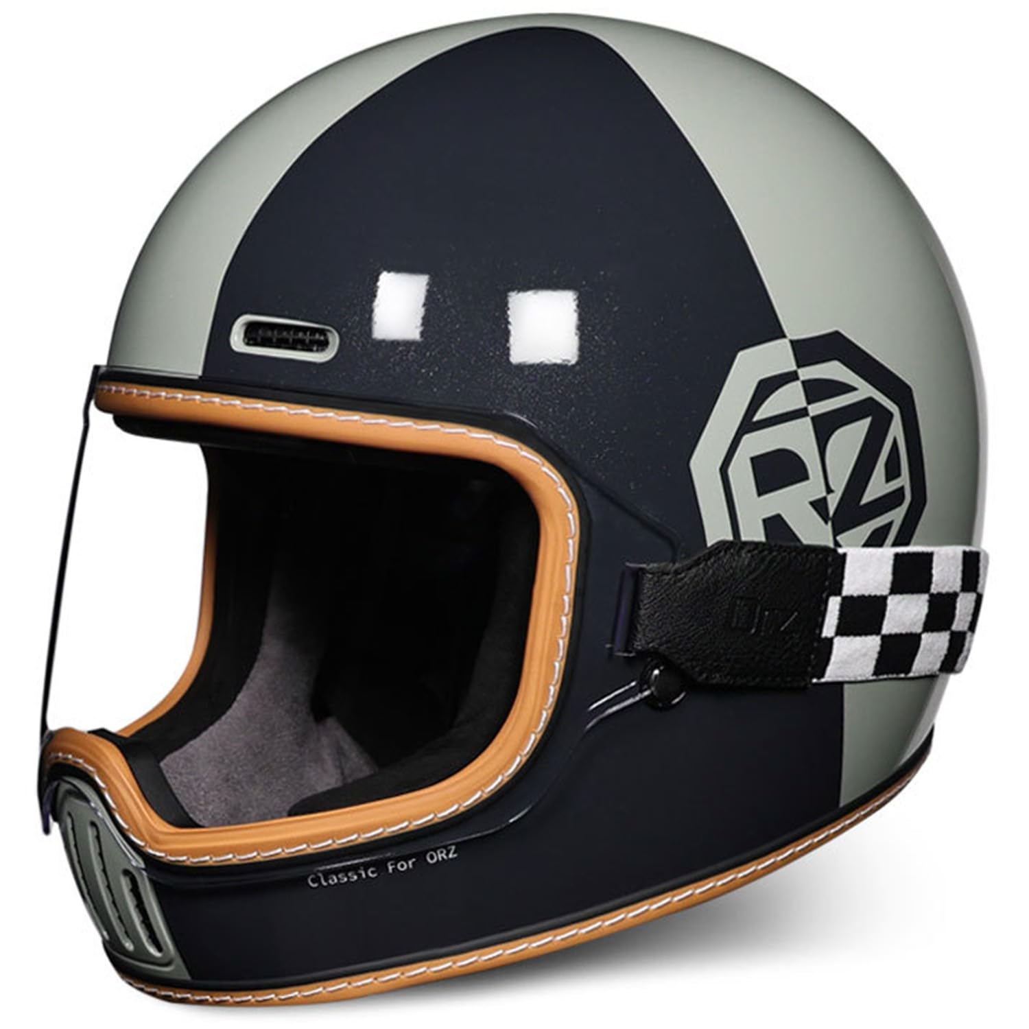 Integralhelm Vintage Motorrad Roller Retro Klassisch Crash Racing Rally Touring ECE-Geprüfter Helm Rollerhelme ATV UTV Unisex-Erwachsene 11,L Integralhelm Vintage Motorrad Roller Retro Klassisch Crash Racing Rally Touring ECE-Geprüfter Helm Rollerhelme ATV UTV Unisex-Erwachsene 11,L von SJAPEX