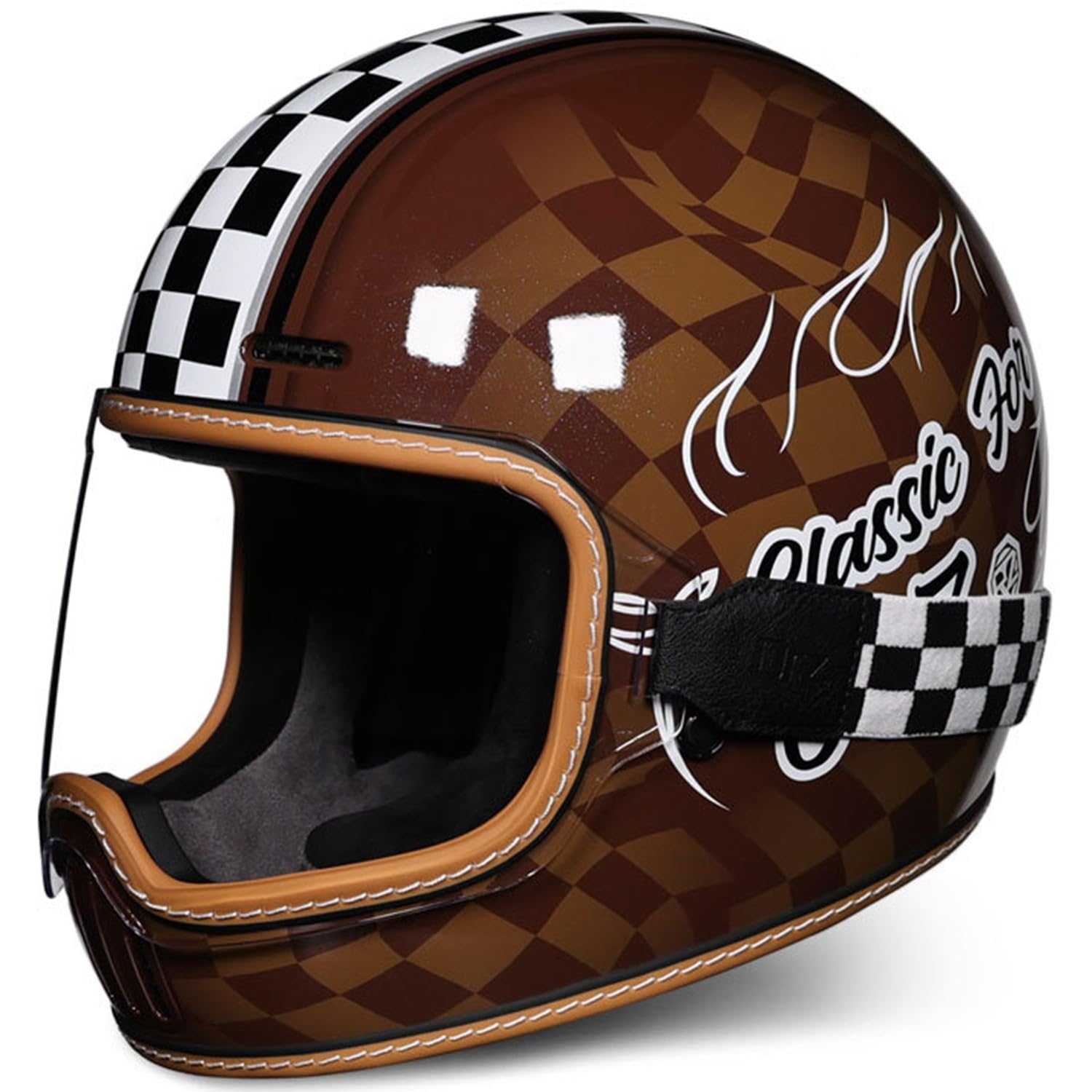Integralhelm Vintage Motorrad Roller Retro Klassisch Crash Racing Rally Touring ECE-Geprüfter Helm Rollerhelme ATV UTV Unisex-Erwachsene 12,XXL Integralhelm Vintage Motorrad Roller Retro Klassisch Crash Racing Rally Touring ECE-Geprüfter Helm Rollerhelme ATV UTV Unisex-Erwachsene 12,XXL von SJAPEX