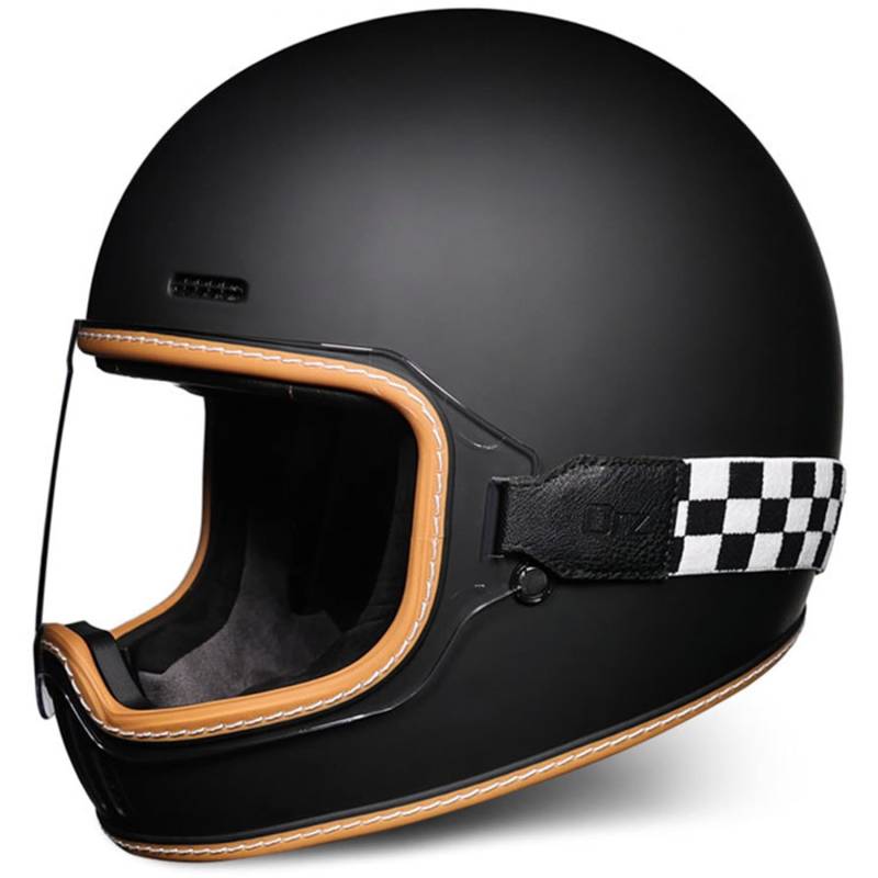 Integralhelm Vintage Motorrad Roller Retro Klassisch Crash Racing Rally Touring ECE-Geprüfter Helm Rollerhelme ATV UTV Unisex-Erwachsene 2,XXL von SJAPEX