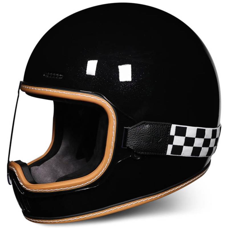 Integralhelm Vintage Motorrad Roller Retro Klassisch Crash Racing Rally Touring ECE-Geprüfter Helm Rollerhelme ATV UTV Unisex-Erwachsene 3,M von SJAPEX